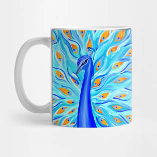 Blue Peacock Mug